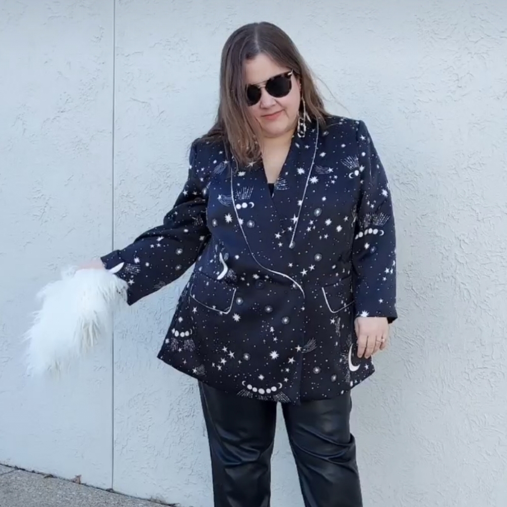 Eloquii Celestial Print Blazer Size 14 - image 6